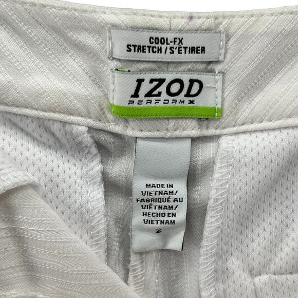 Izod Performx Basix Womens Cargo Shorts Size 2 Stretch Cool-FX Performance White - Picture 7 of 11